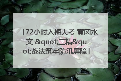 72小时入梅大考 黄冈水文 "三精"战法筑牢防汛屏障