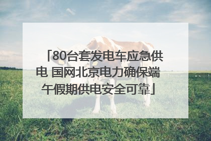 80台套发电车应急供电 国网北京电力确保端午假期供电安全可靠